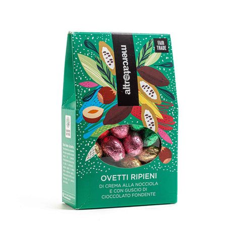 Ovetti di Cioccolato Fondente con Crema alla Nocciola – Il Gusto della Pasqua Equosolidale