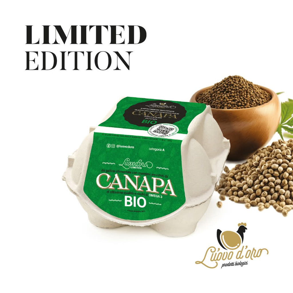 Uova bio semi di canapa